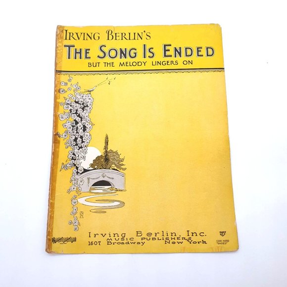 Vintage Sheet Music 1927 The Song Is Ended But The Melody Lingers On Piano - Picture 1 of 6